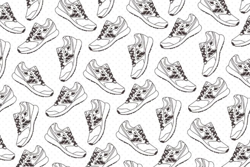 Outline Shoe Pattern Design