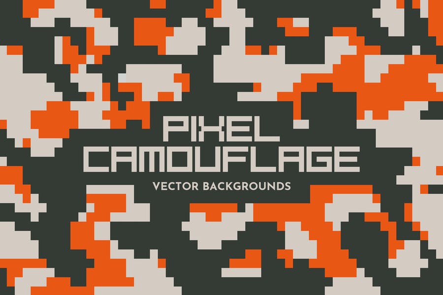Pixel Camouflage Vector Background