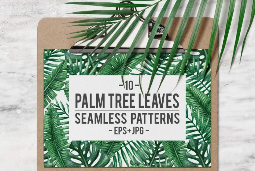 Plam Tree Leaves Pattern Design