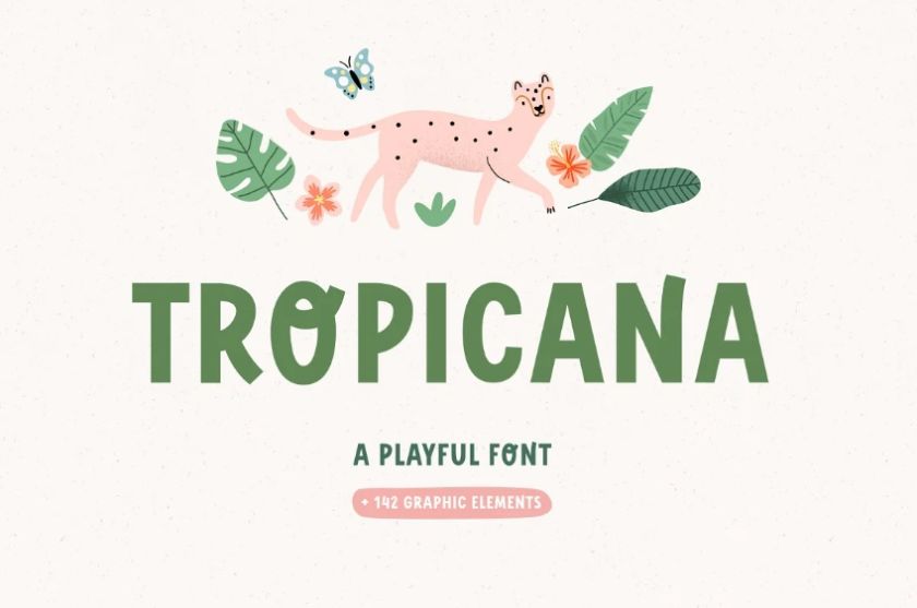 Playful Tropical Font Design