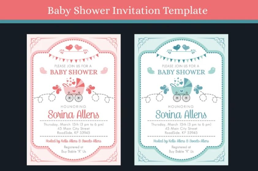 Print Ready Baby Shower Template