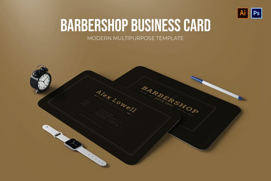 Printable barber Shop Name Card Template