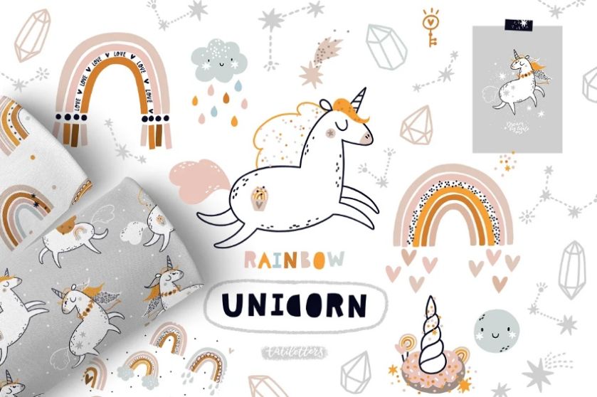 Rainbvow Style Unicorn Patterns