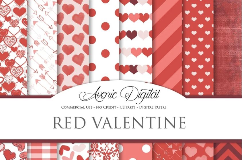 Red Valentines Pattern Design