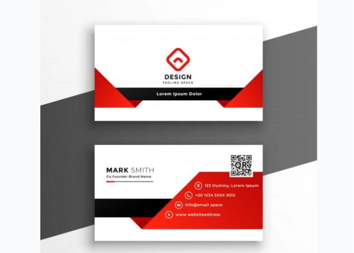 Red and white Business Cards