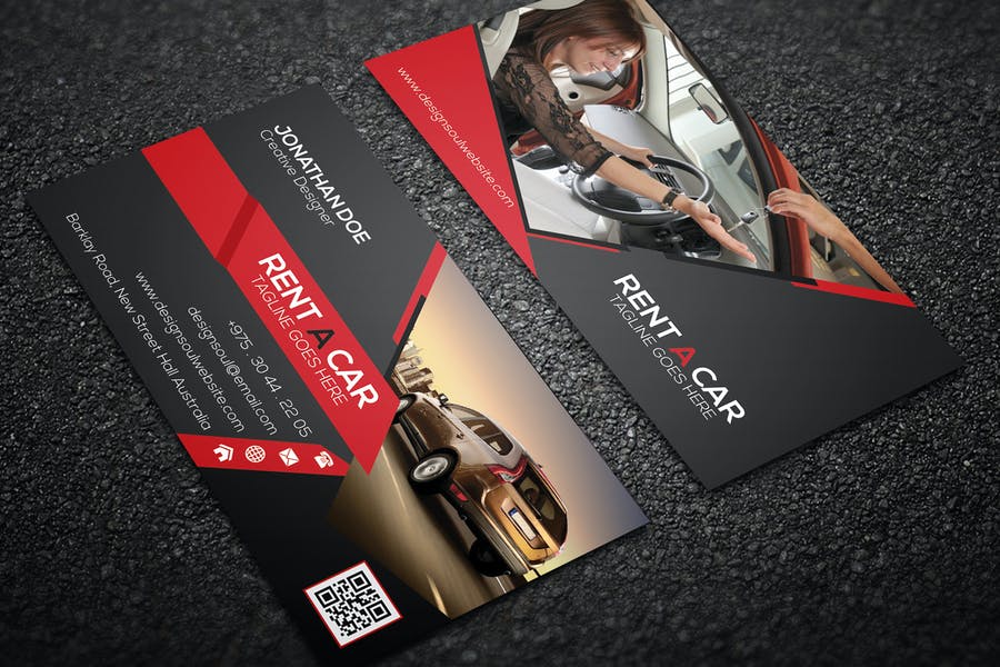 Rent A Card Business Cards