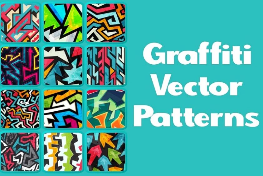 Retro Graffiti Pattern Set