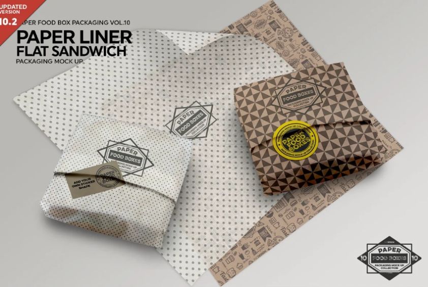 Sandwich Paper Liner Mockup PSD