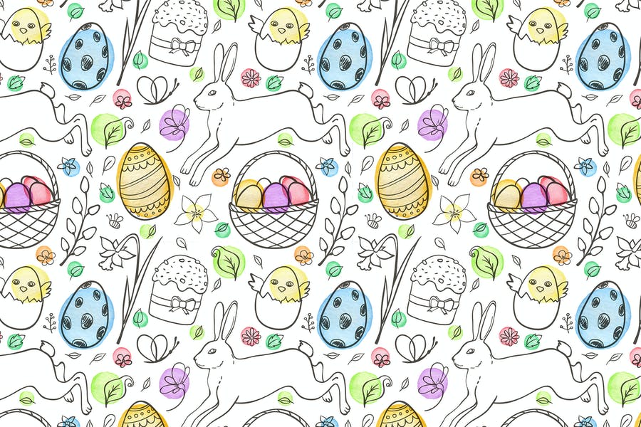 Seamless Easter Pattern Design