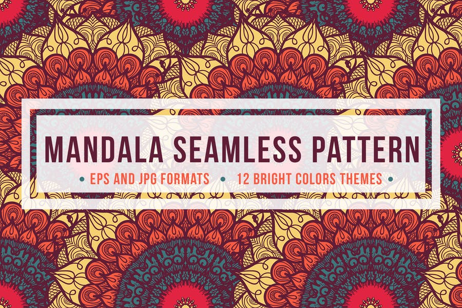 Seamless Mandala Pattens Set