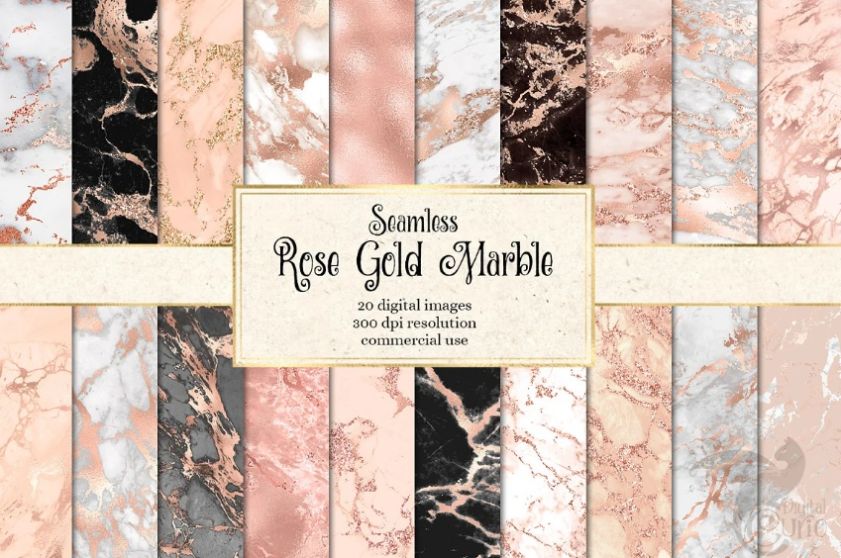 Seamless Rose Gold Marble Texture