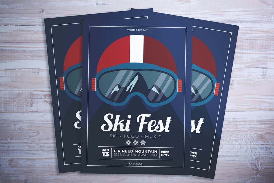 Ski Fest Flyer Template
