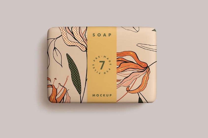 Soap Bar Branding Mockup PSD