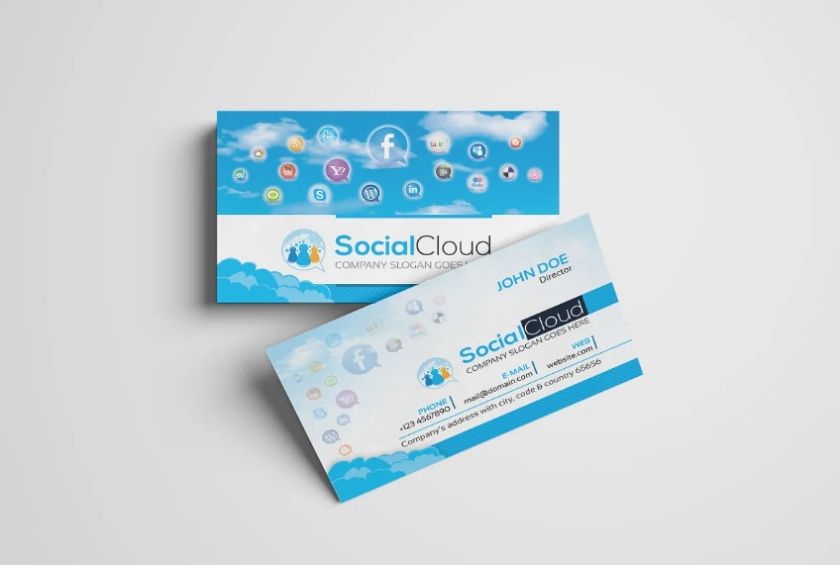 Social Media Business Card Design