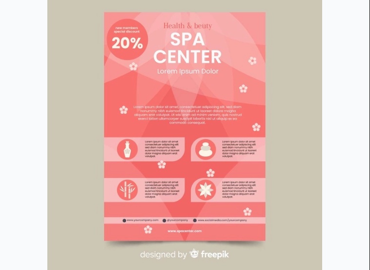Spa Center Flyer PSD