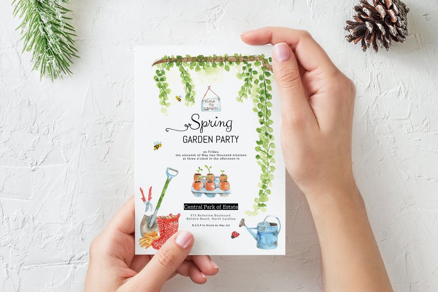 Spring Garden Party Invitation