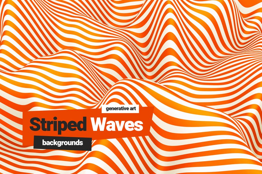 Striped Wave Background Design
