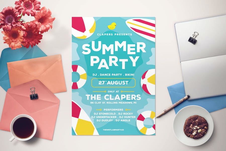 Summer Party Invitation Design