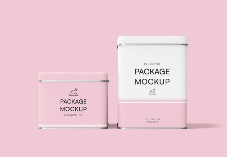 Tin Can Packaging Mockup