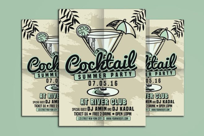 15+ Free Cocktail Party Invitation Template PSD - Graphic Cloud