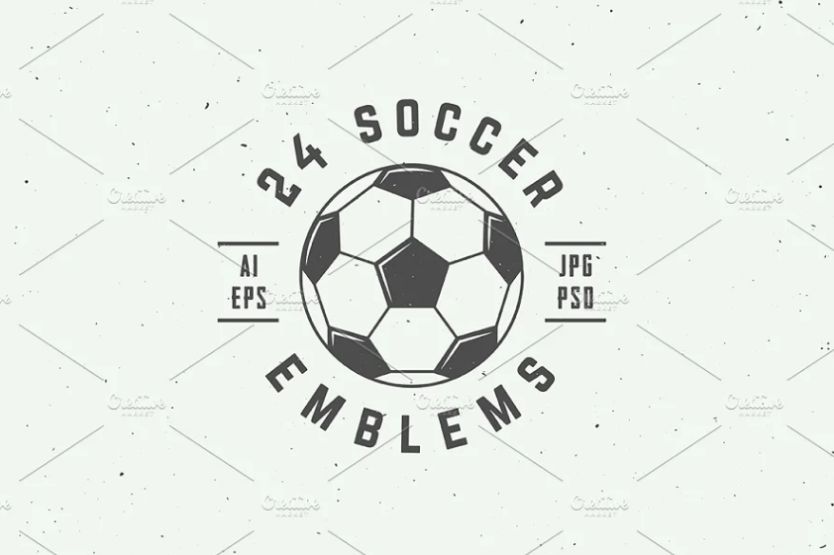Vintage Soccer Emblems Design