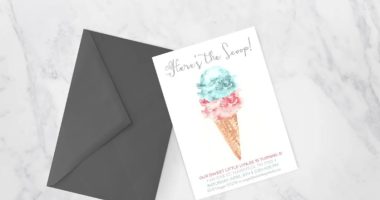 Ice cream party invitation template