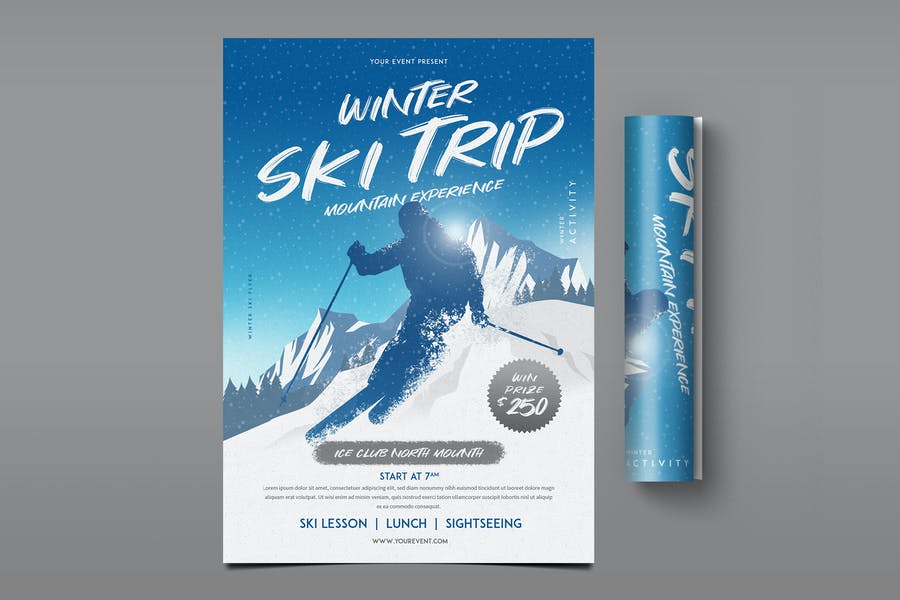 Winter Ski Poster Design