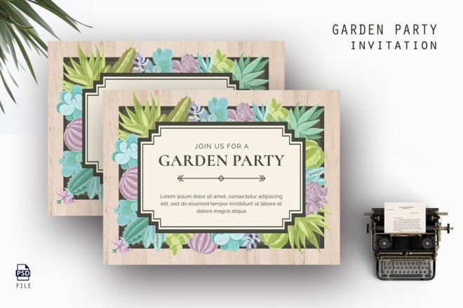 15 Free Garden Party Invitation Template Download Graphic Cloud