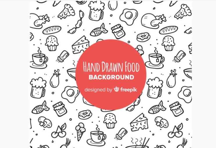 hand Drawn Food Background