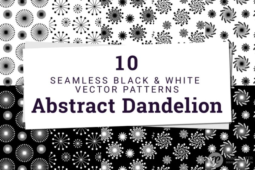 10 Abstract Black and White Patterns