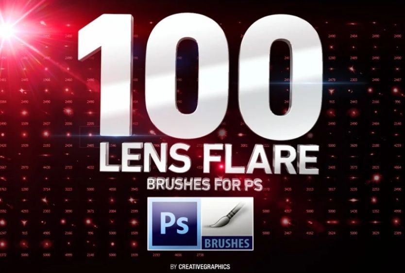100 Lens Flare Brush Set
