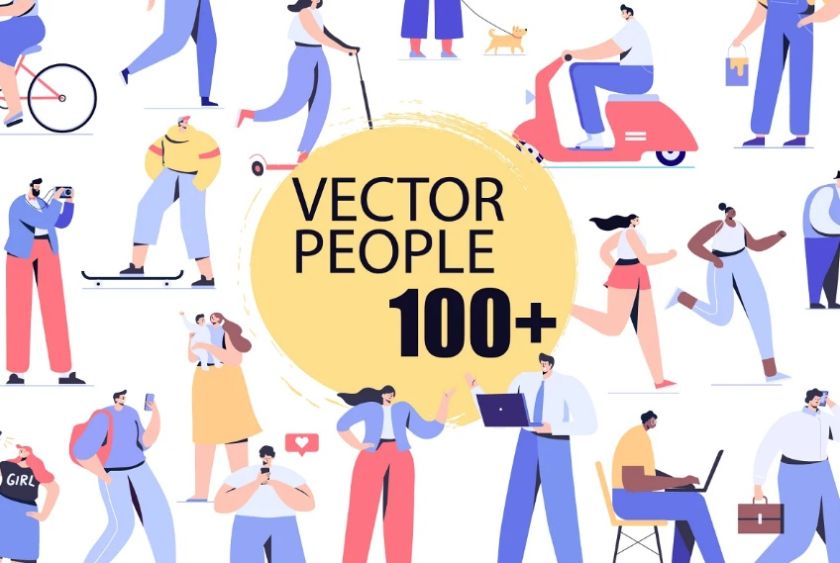 100+ People Vector Illustrations