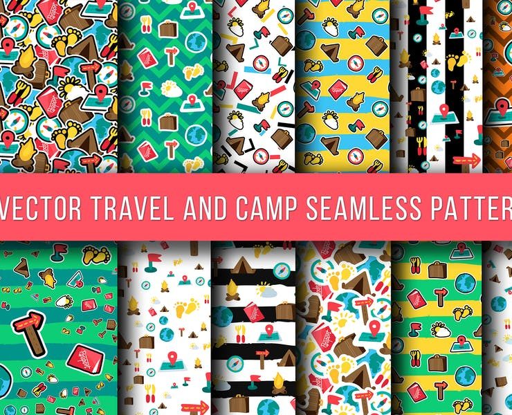 15+ FREE Travel Patterns Design Vector Download