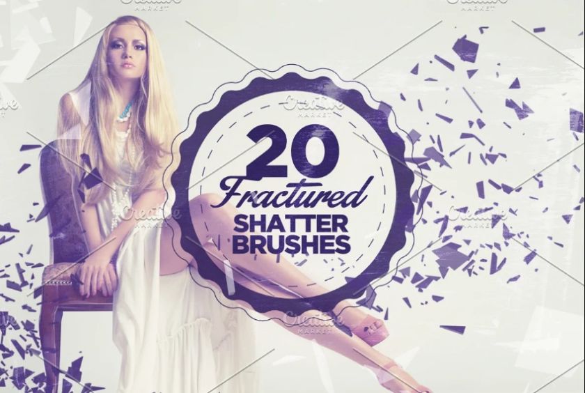 20 Fractured and Shatter Brushes