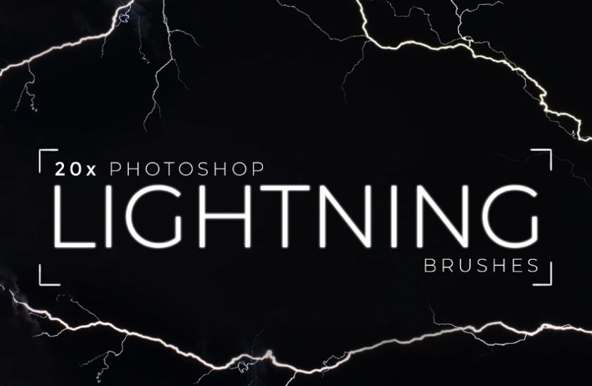 20 Unique Lightning Strike Brushes