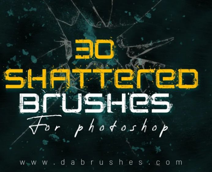 30 Shattered and Cracked Glass Brushes