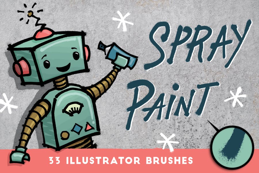 33 Unique Spray Illustration Brushes