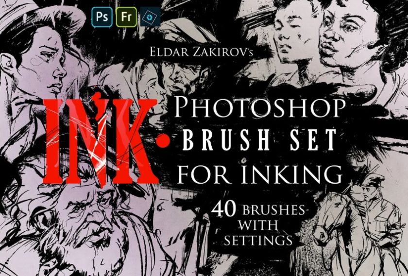 40 Unique Photoshop Brush Elements