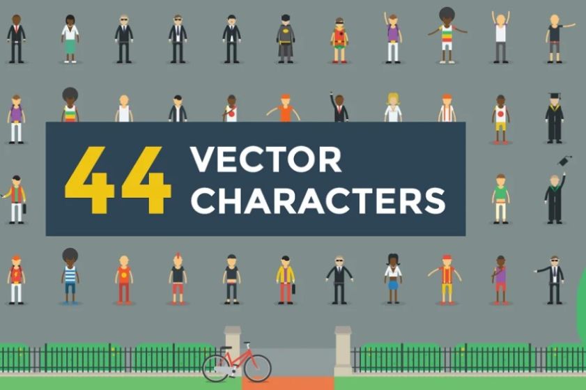 44 Vector Characters Set