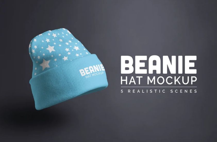 5 Realistic Beanie Hat PSD