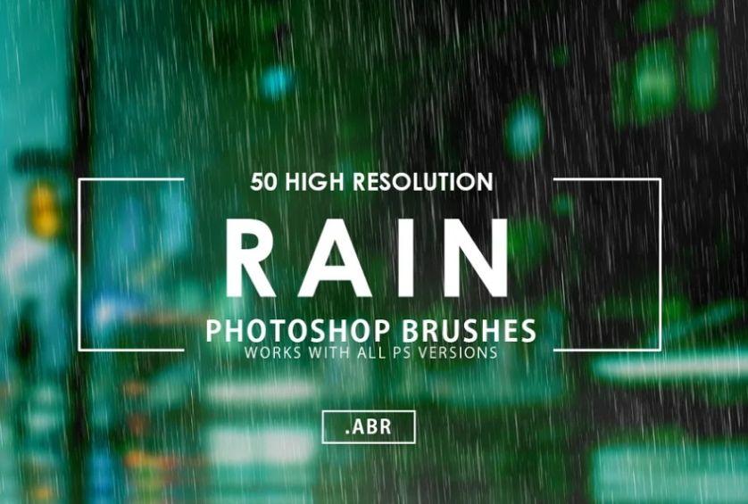 50 High Resolution Rain Brushes