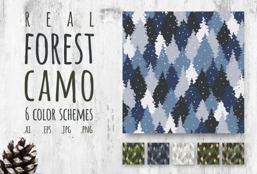 6 Forest Camo Pattern Designs