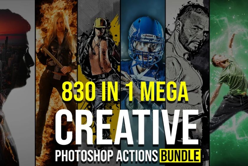830 Creative Photoshop Actions Bundle