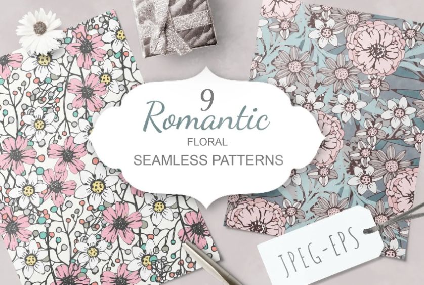 9 Romantic Seamless Pattern Designs