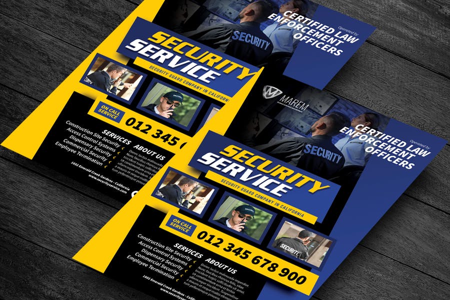 A4 Security Flyer Template