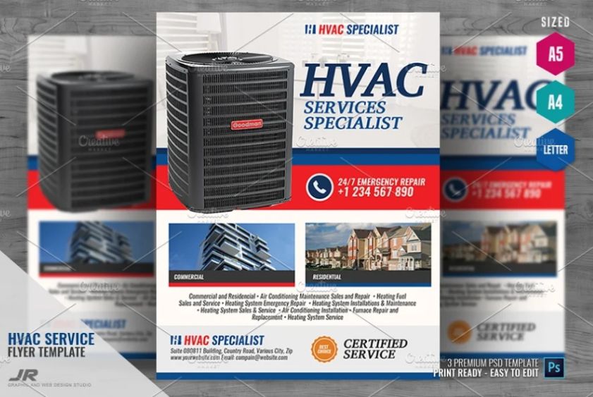 A4 and A5 HVAC Specialist Flyer