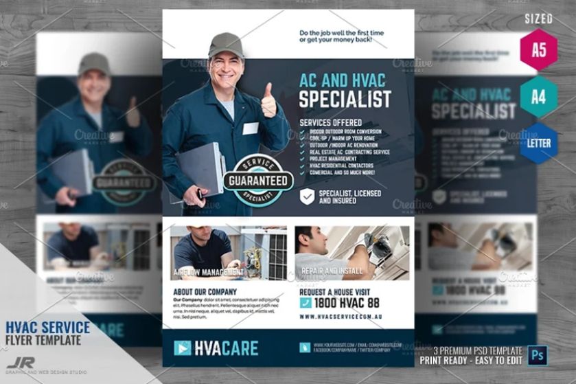 AC and HVAC Specialist Flyer