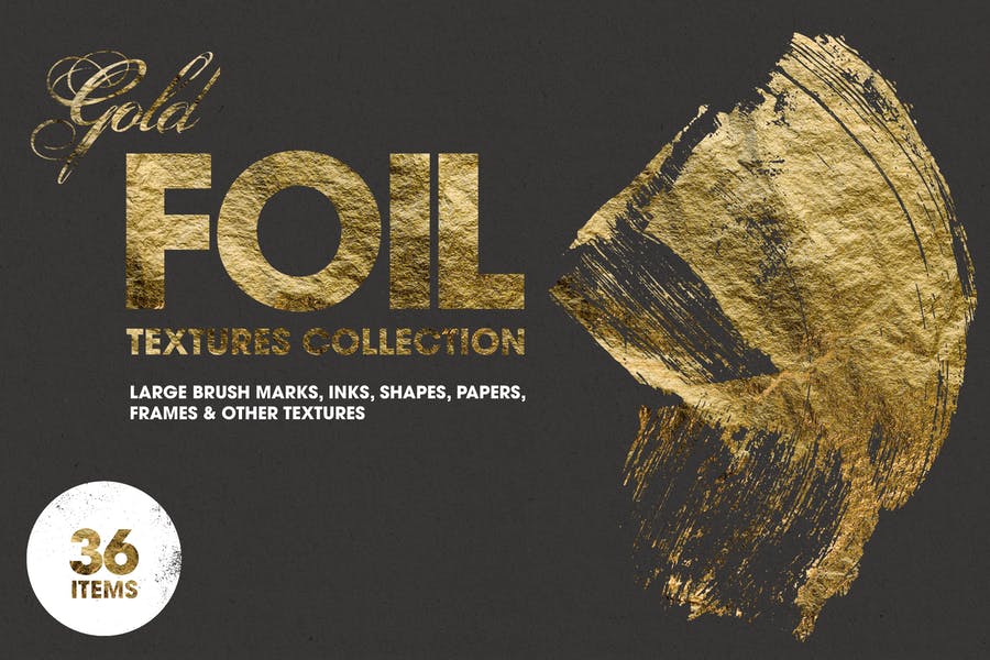 Abstract Gold Foil Textures