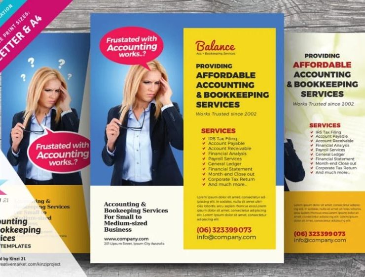 15+ Accounting Services Flyer Template PSD Download