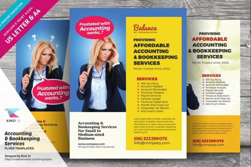 Accounting and Bookkeeping Flyers